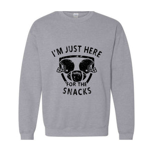 I'm Just Here For The Snacks Sweatshirt, Game Day Sweater, Football Season Sweatshirt, Football Fan Gifts, Sunday Game Apparel