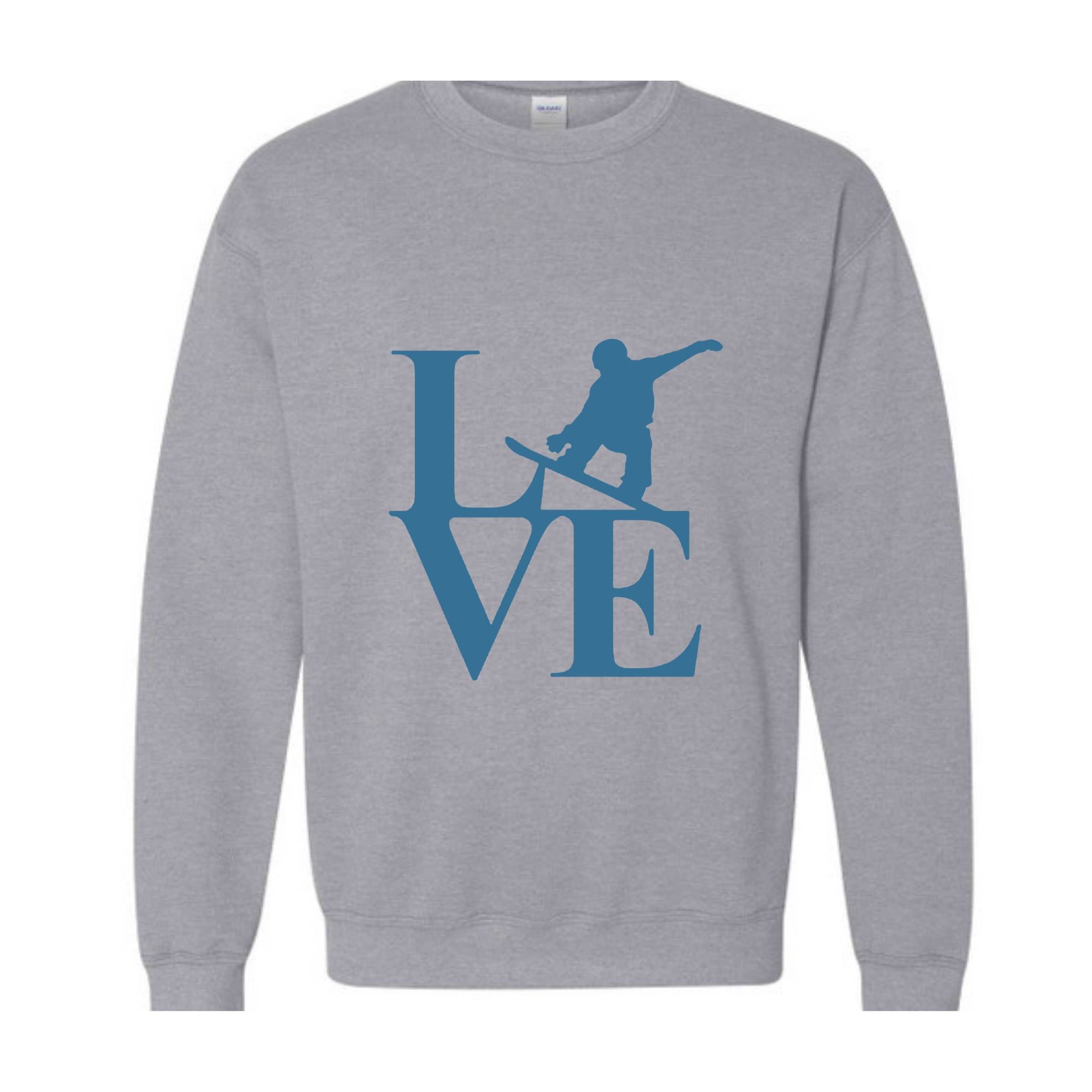 Live Snowboard Sweatshirt, Mountain Snowboarding Sweatshirt, Winter Sports Sweater, Snowboarding Gift