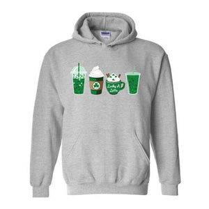 St. Patrick's Coffee Sweatshirt, Lucky Latte Hoodie, St Patrick's Day Hoodie, Funny St Patrick's Day Hoodie, Shamrock Hoodie, Lucky Hoodie