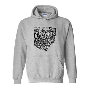 Ohio State Shirt, Ohio State Map Sweatshirt, Ohio Travel Gifts, Ohio State Home Hoodie, Ohio Apparel, Ohio Hoodie, Ohio Lover Gift