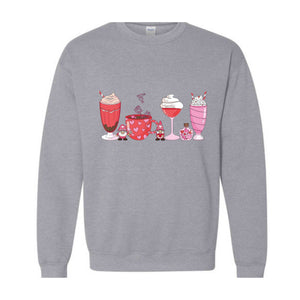 Valentines Coffee Sweatshirt, Valentines Day Sweatshirt, Valentine's Gift, Love and Coffee Sweatshirt, Valentines Sweater