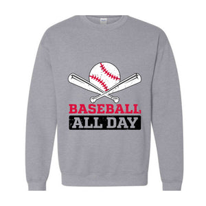 Baseball All Day Sweatshirt, Vintage Sweatshirts, Baseball Sweatshirt, Retro Baseball Sweatshirt, Retro Sweatshirts