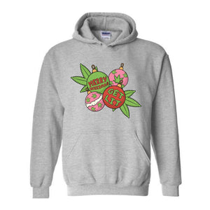 Merry Weedmas Get Lit Sweatshirt, Merry Weedmas Sweatshirt, Christmas Gift, Smoke Weed Sweatshirt, Christmas Sweatshirt