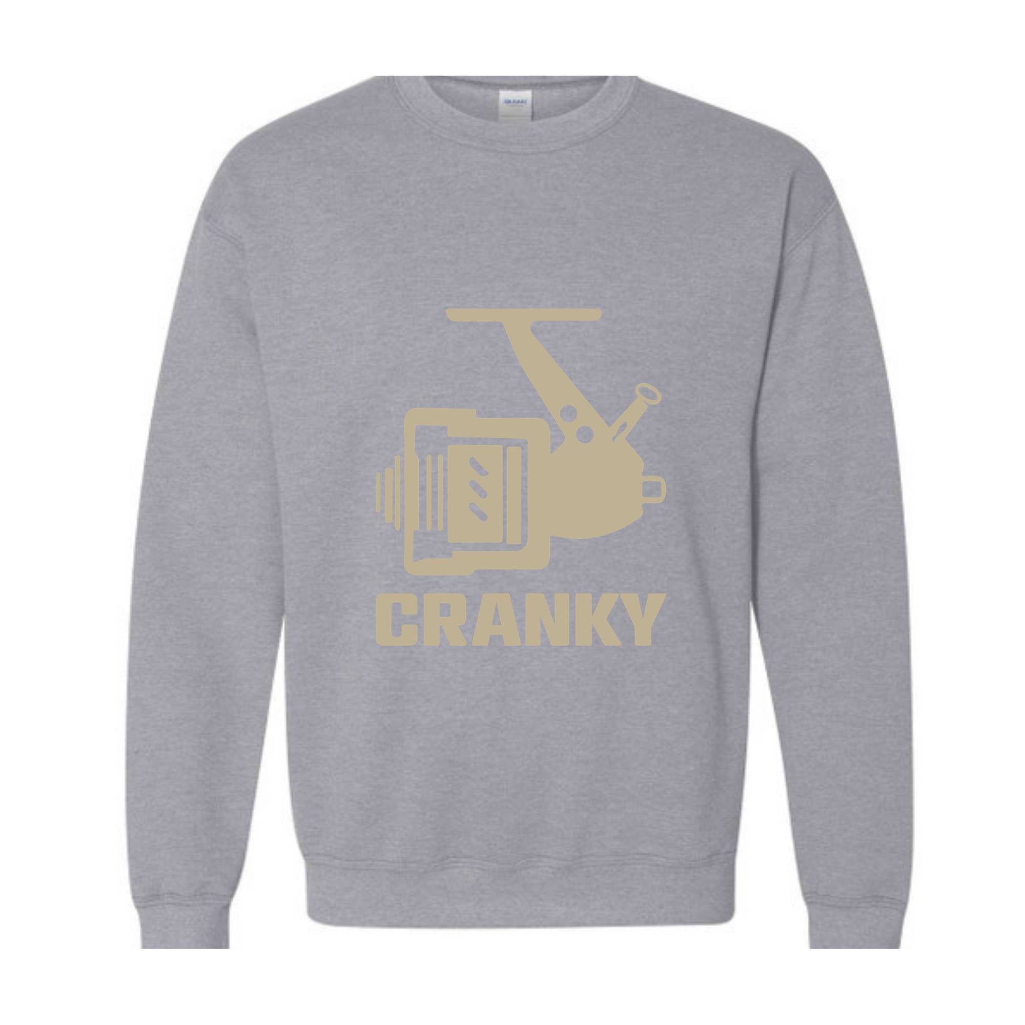 Cranky Sweatshirt, Gift for Husband, Fish Lover