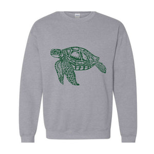 Turtle Sweatshirt, Sea Turtle Sweatshirt, Marine Life Sweatshirt, Wildlife Sweatshirt, Animal Sweatshirt