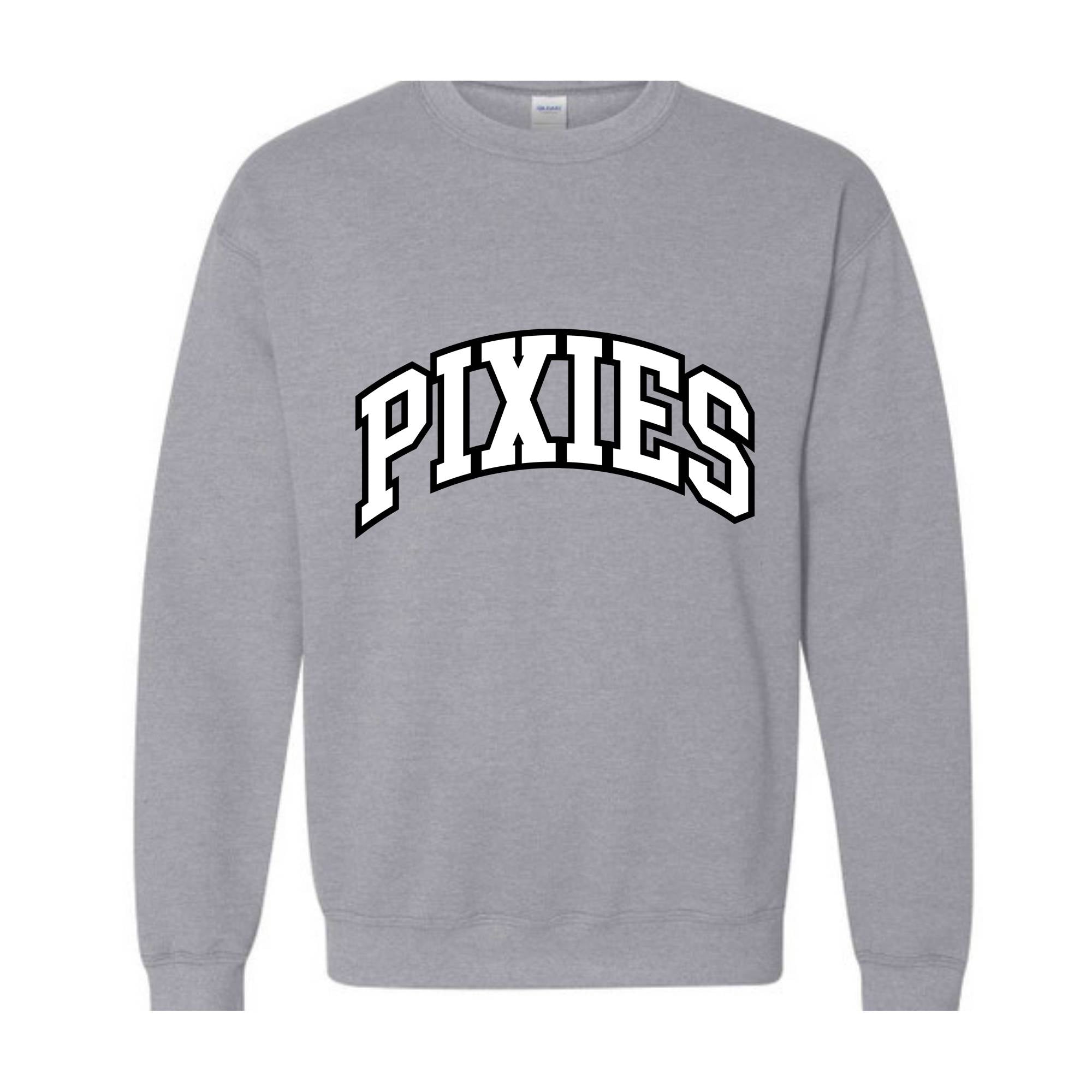 Team Mascot Sweatshirt, Pixies Mascot Sweatshirt, Pixies Team Spirit Sweatshirt, Pixies Fan Sweatshirt, Pixies School Sweatshirt