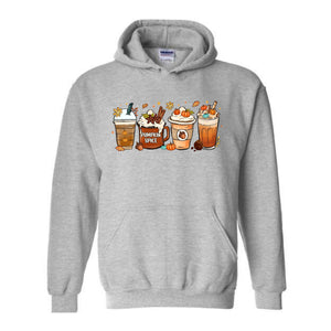 Fall Autumn Coffee Hoodie, Pumpkin Spice Hoodie, Coffee Lover Hoodie, Autumn Hoodie, Thanksgiving Gift