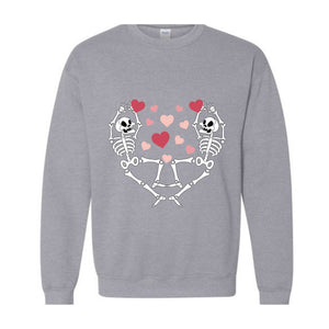 Dancing Skeletons Valentine's Sweatshirt, Retro Valentine's Sweatshirt, Valentine's Sweatshirt, XOXO Sweatshirt