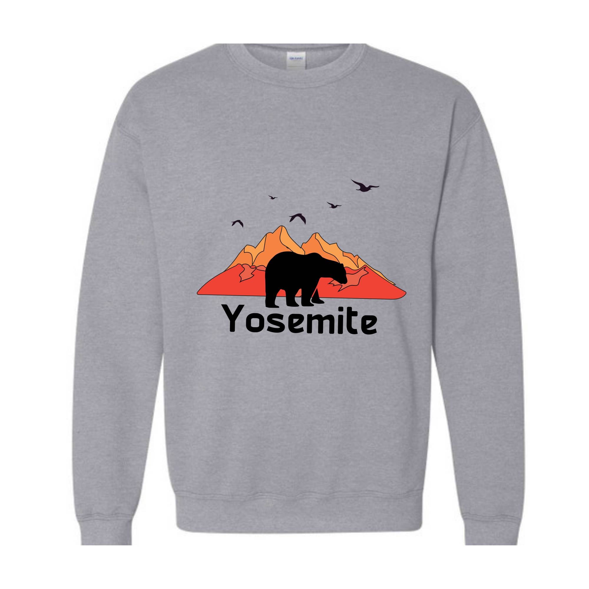 National Park Sweatshirt, National Park Name Sweatshirt, Bear Sweatshirt, Yosemite Hoodie, Mountains Sweatshirt, Landscape Sweatshirt