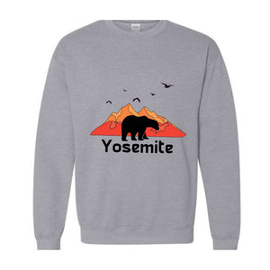 National Park Sweatshirt, National Park Name Sweatshirt, Bear Sweatshirt, Yosemite Hoodie, Mountains Sweatshirt, Landscape Sweatshirt