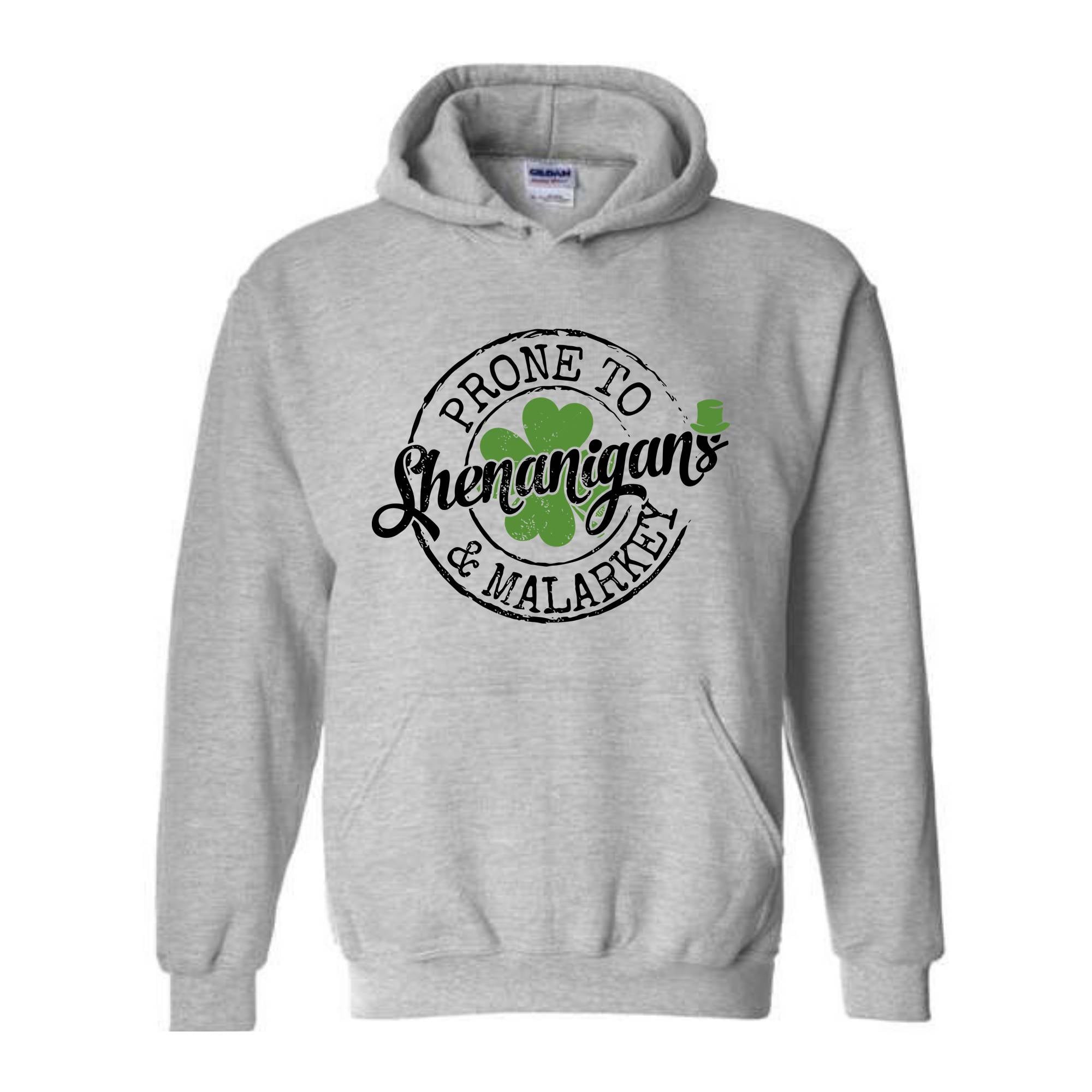 Prone To Shenanigans and Malarkey Sweatshirt, St. Patrick's Coffee Hoodie, Lucky Hoodie, Funny St Patrick's Day Hoodie, Shamrock Hoodie