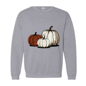 Leopard Pumpkin Sweatshirt, Thanksgiving, Halloween Shirt, Fall sweatshirt, Autumn, Thanksgiving Gifts