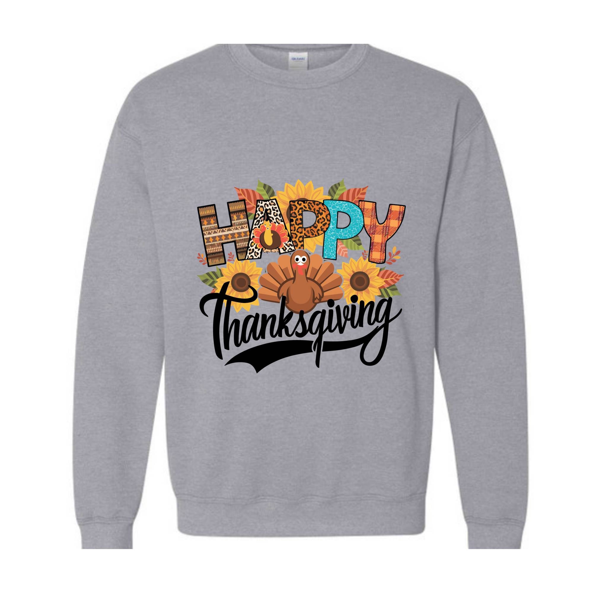 Happy Thanksgiving Shirt, Happy Thanksgiving Turkey Shirt, Pumpkin Season Shirt, Thanksgiving Sweatshirt, Thanksgiving Pumpkin Sweatshirt