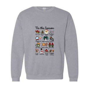 Tis The Season Christmas Sweatshirt, Retro Fall Sweater, Cute Ghost Sweater, Retro Pumpkin Shirt, Christmas Gift