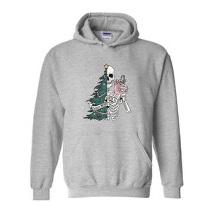 Sorta Merry Sorta Scary Sweatshirt, Christmas Skeleton Sweatshirt, Christmas Sweatshirt, Christmas Gifts, Christmas Tree Sweater