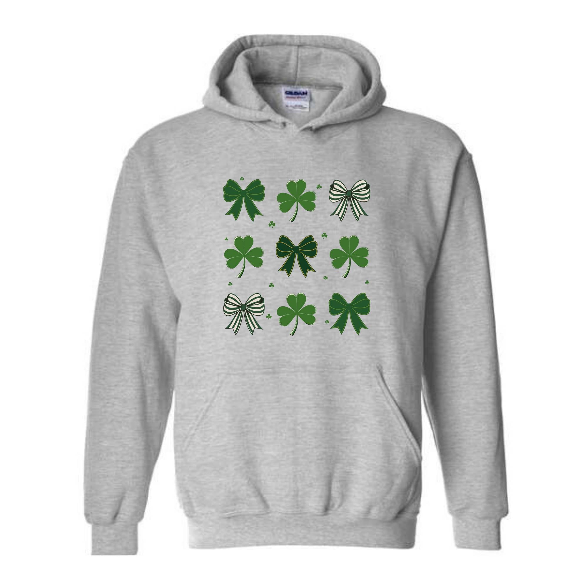 St Patrick's Day Bow Sweatshirt, St Patrick's Day Hoodie, Lucky Shamrock Hoodie, St Patricks Gift, St Patty's Hoodie, Irish Bow Hoodie