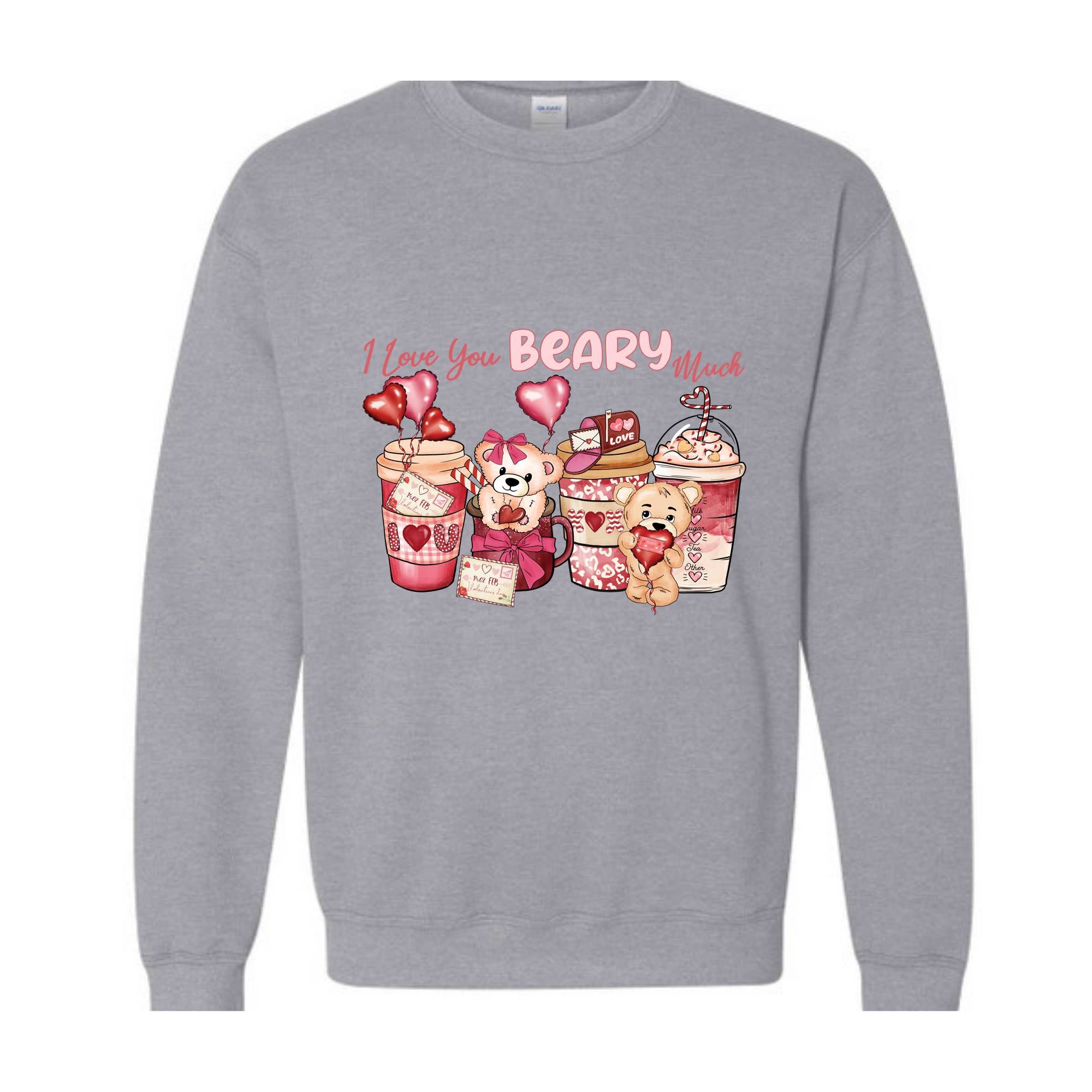 I Love Beary Much Sweatshirt, Valentine's Day Gift, Valentine's Day Sweatshirt, Valentine's Day Clothing, Love Sweatshirt, Xoxo Sweatshirt