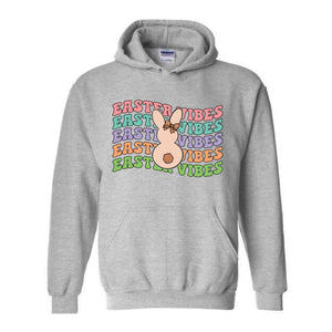 Easter Vibes Hoodie, Happy Easter Sweater, Easter Bunny, Easter Holiday Hoodie, Easter Gifts