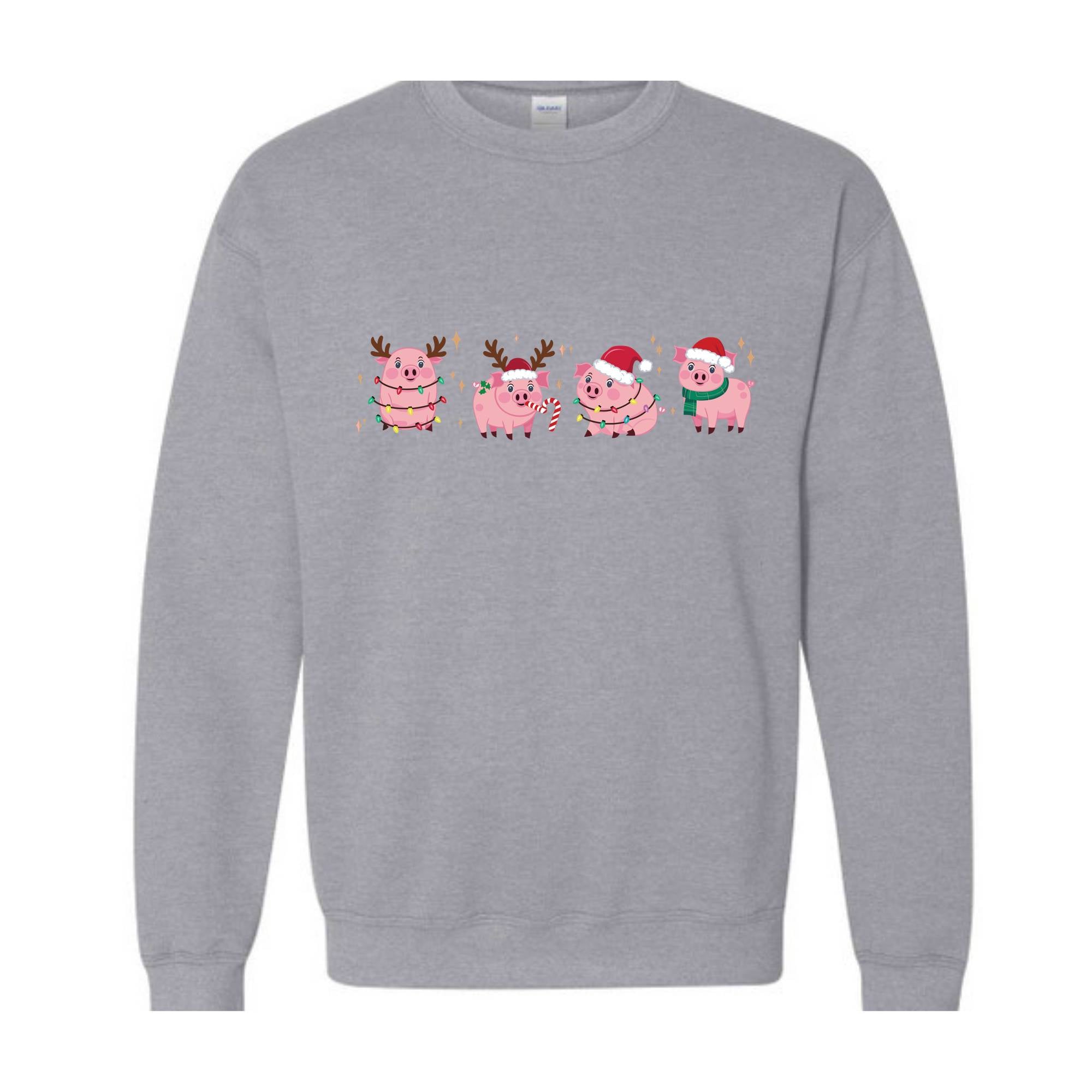 Merry Pigmas Sweatshirt, Christmas Pig Sweater, Christmas Pig Shirt, Pig Lover Gift T-Shirt, Funny Farmer Shirt, Cute Holiday Pig Christmas