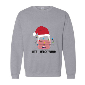 Christmas Party Sweatshirt, Womens Wine Glasses T-Shirt, Christmas Funny Sweater, juice Lover Xmas Sweater, Christmas Gift