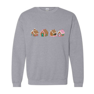 Gingerbread House Sweatshirt, Gingerbread Sweatshirt, Pink Christmas Hoodie, Christmas Hoodie, Cute Mom Hoodie, Family Christmas Tee