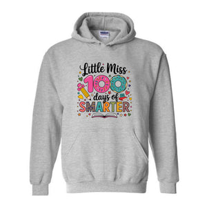 Little Miss 100 Days of School Sweatshirt, 100 Days Of School Hoodie, 100th Day Of School Celebration, Back to School Hoodie, School Tee