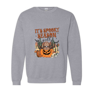 It's Spooky Season Y'all Sweatshirt, Western Halloween Sweater, Halloween Gift, Cowboy Shirt, Cowgirl Shirt, Pumpkin Sweatshirt, Spooky Tee