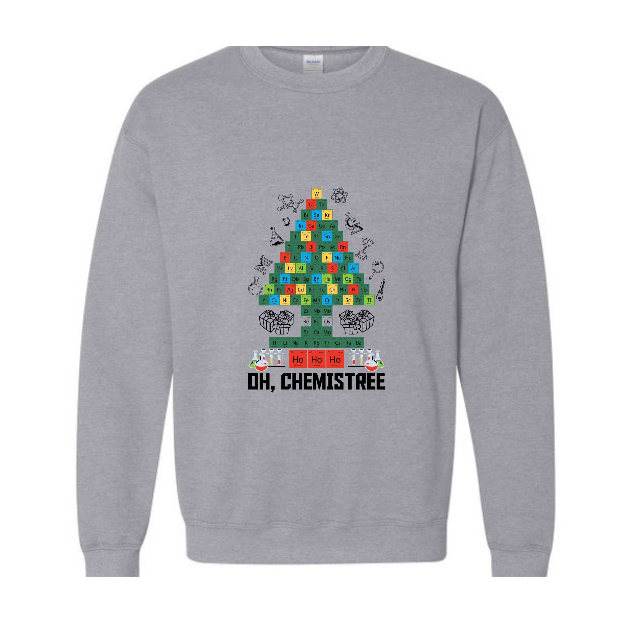 Oh Chemistree Christmas Sweatshirt, Chemistry Teacher Sweatshirt, Chemistry Gift, Funny Science Sweatshirt, Teacher Christmas Sweatshirt