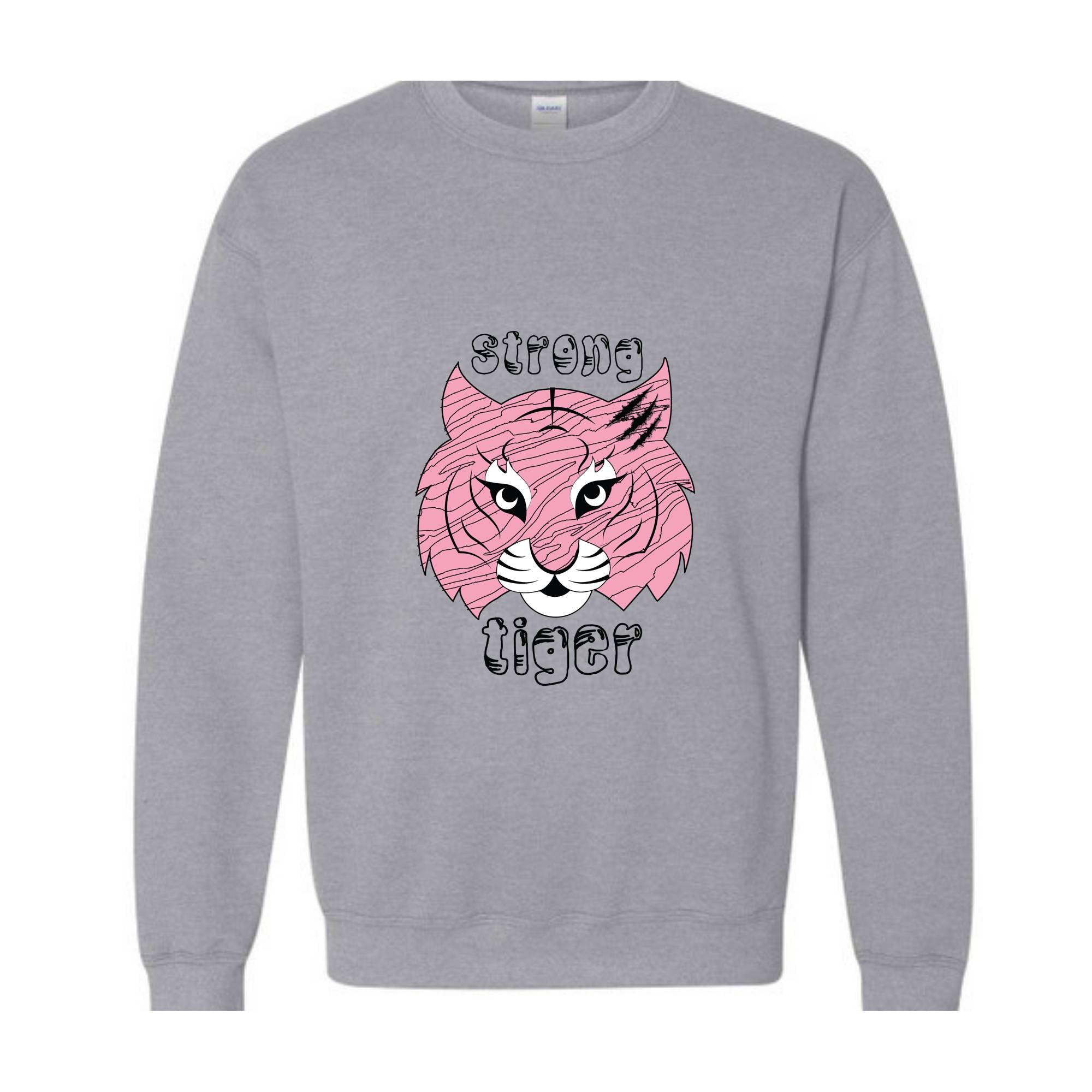 Tiger Sweater, Trendy Sweater, Pink Tiger, Resistance Tiger Sweatshirt, Strong Tiger Sweater, Strong and Resistant Qualities