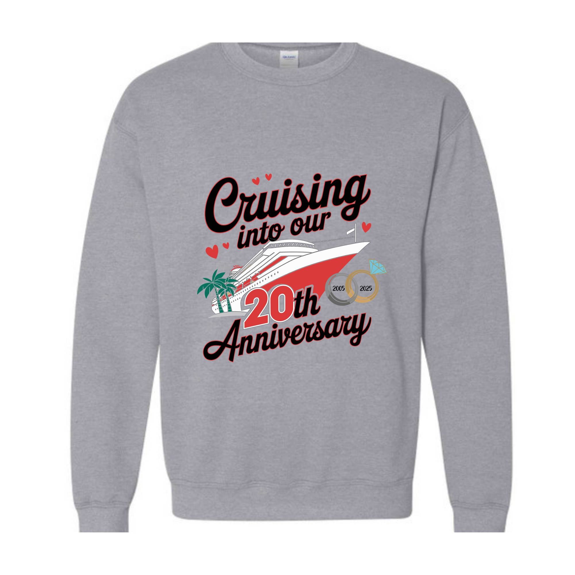 Custom Anniversary Vacation Cruise Sweatshirt, Wedding Anniversary Gift, Anniversary Cruise Crew