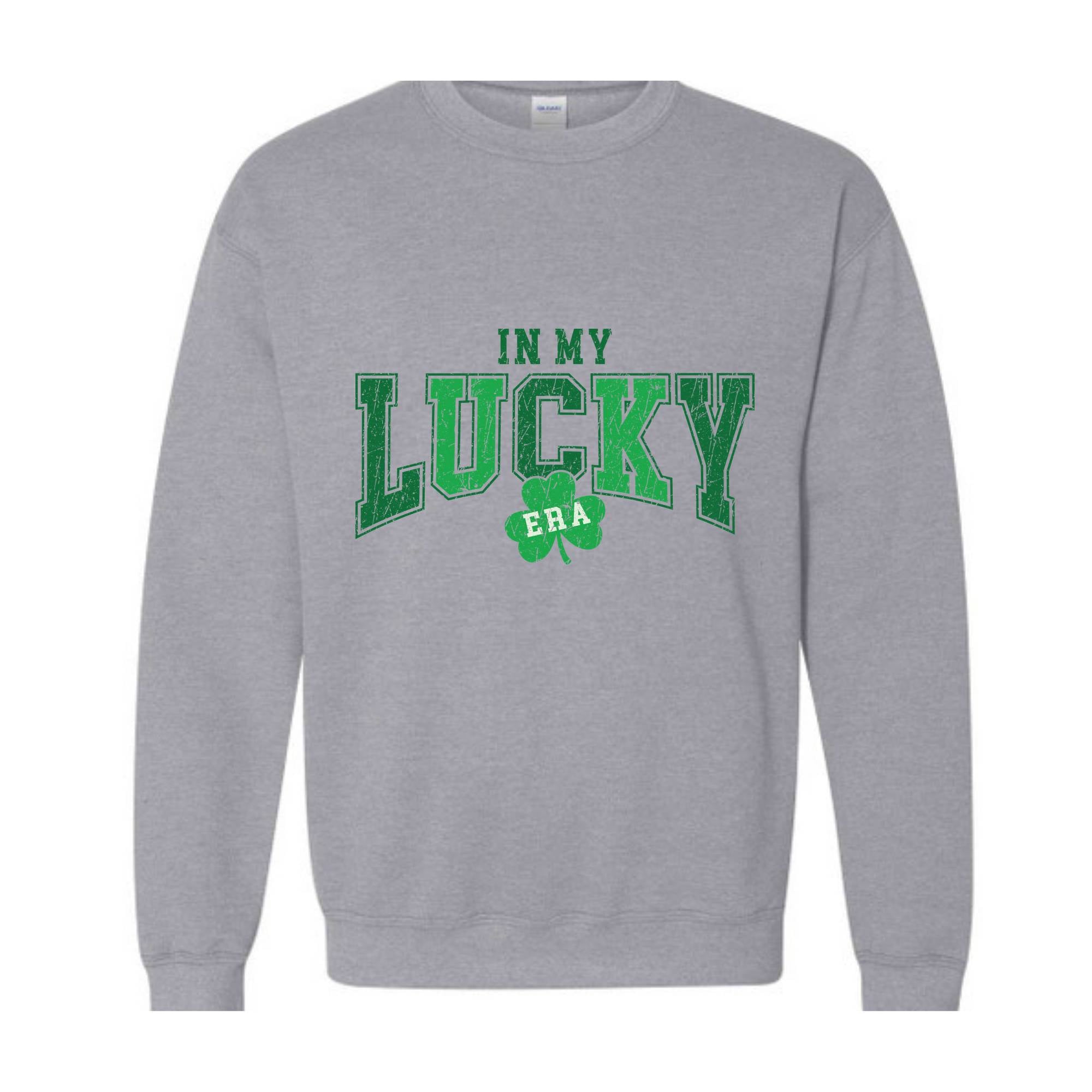 In My Lucky Era Sweatshirt, Saint Patrick Day Sweatshirt, Irish Sweatshirt, Shamrock Sweatshirt, Irish Day Gift, Lucky Sweatshirt,