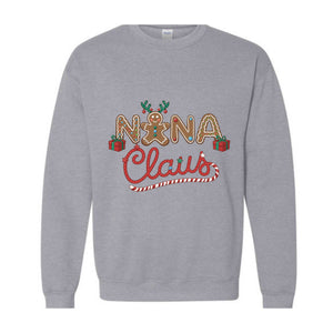 Nana Claus Sweatshirt, Nana Christmas Sweatshirt, Nana Sweat, Nana Christmas Sweater, Family Claus Sweatshirt