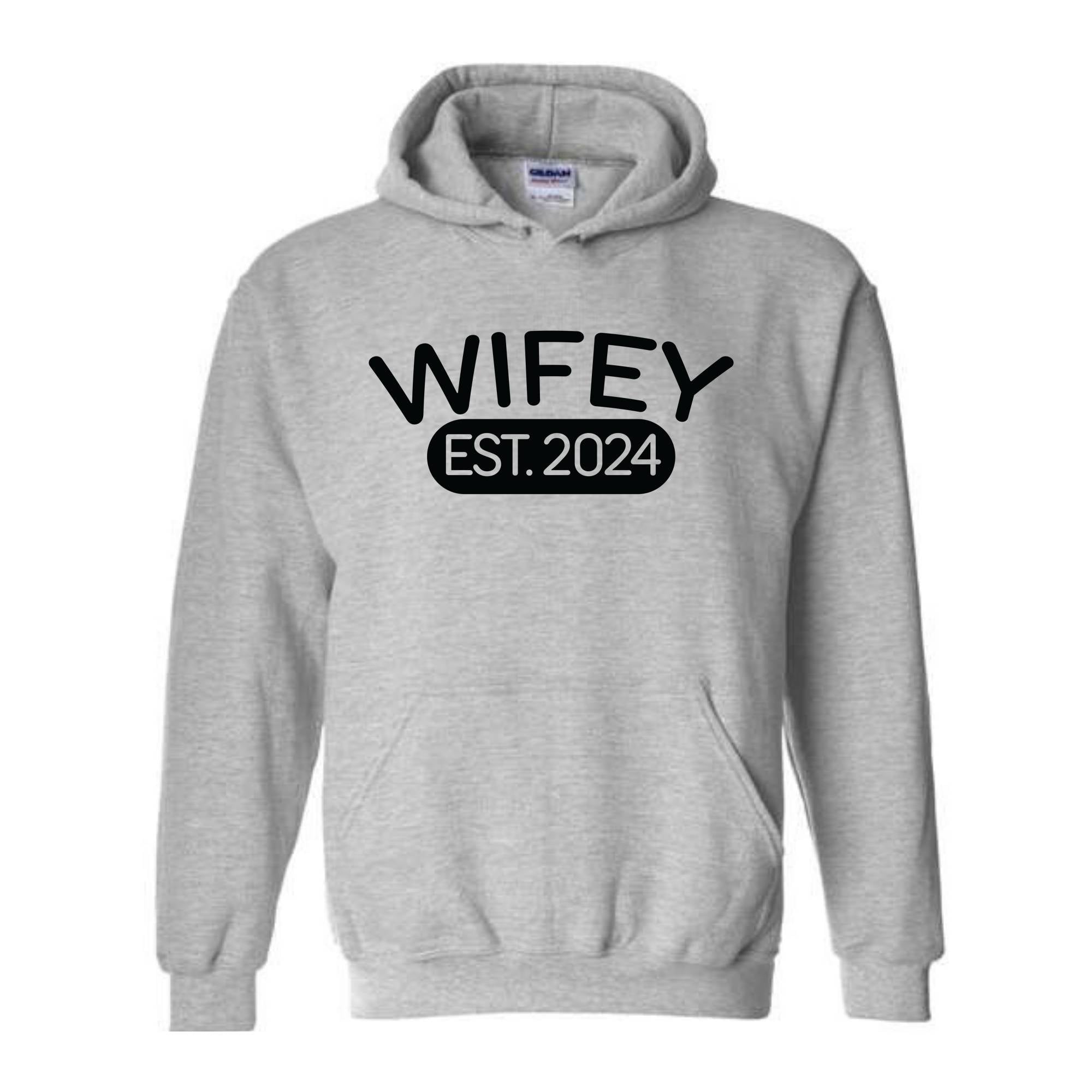 Wifey Hoodie , Wedding Gift Hoodie , Gift for Bride, New Wife Hoodie , Bridal Shower Hoodie , Newlywed Honeymoon Hoodie