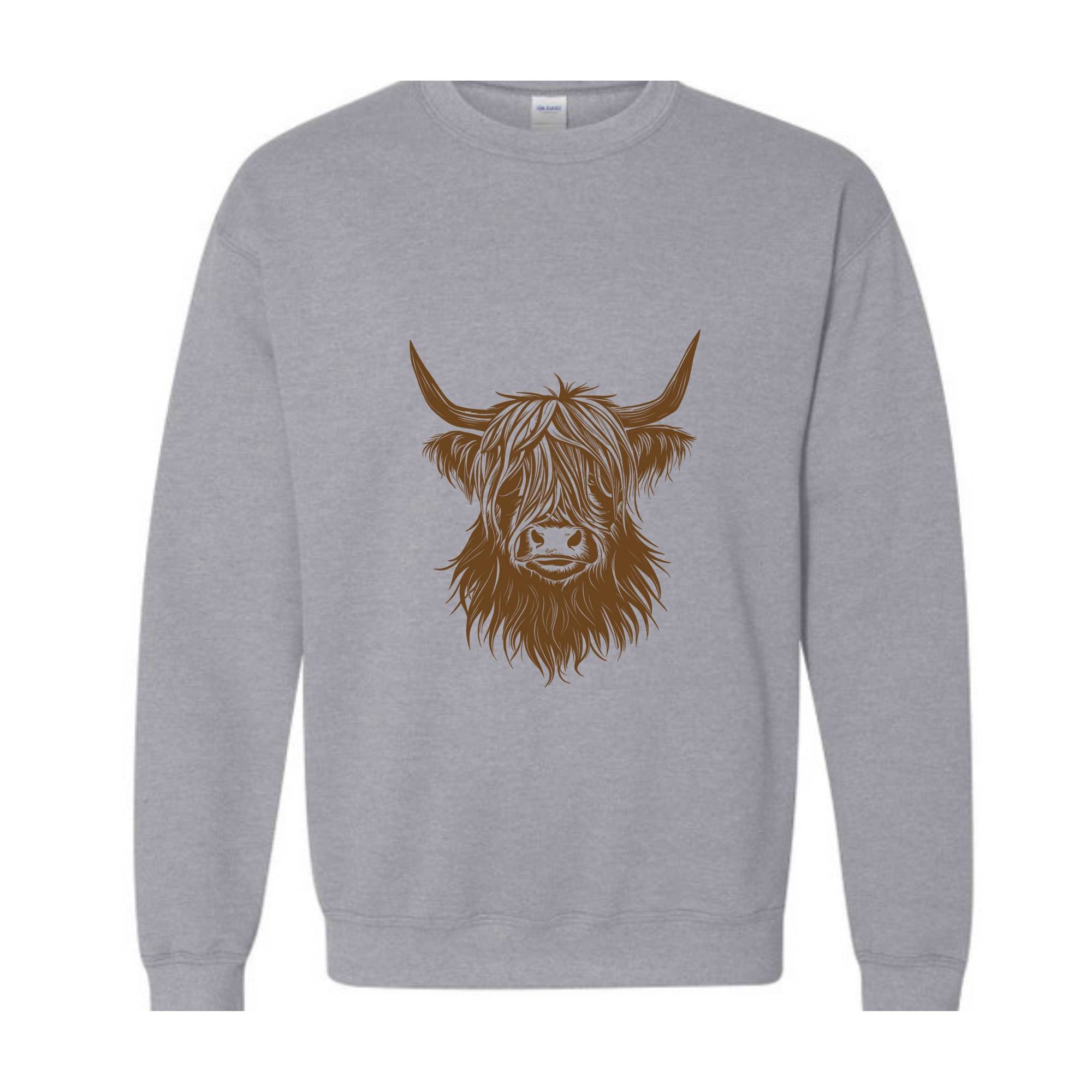 Western Highland Cow, Cow Sweatshirt, Highland Cow Shirt, Cow Shirts for Women, Cow Gifts, Highland Cow Sweatshirt, Cow Sweater