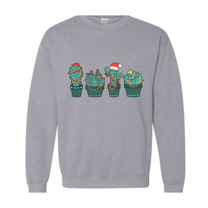 Christmas Cactus Sweatshirt, Cactus Lover Sweatshirt, SOuthern Christmas Sweatshirt, Plant Lover Gifts