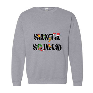 Santa Squad Sweatshirt, Xmas Sweatshirt, Festive Sweatshirt, Xmas Gift, Christmas Squad, Matching Sweatshirts, Holiday Outfit