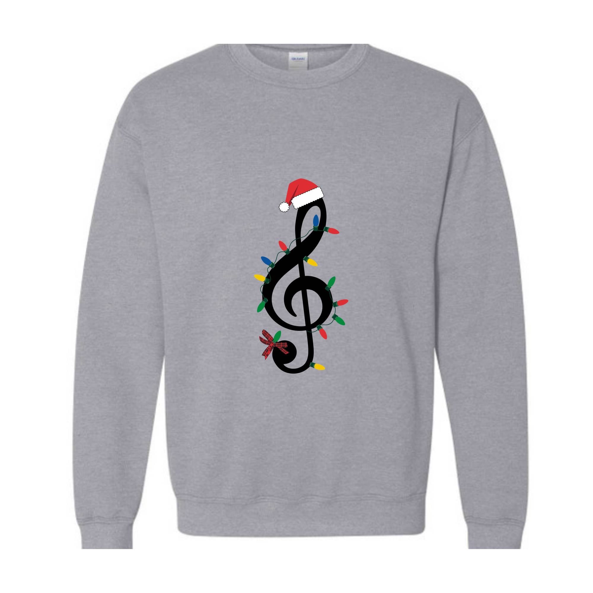 Music Christmas Lights Sweatshirt, Music Lover Hoodie, Instrument Christmas Hoodie, Musician Christmas Hoodie, Music Hoodie