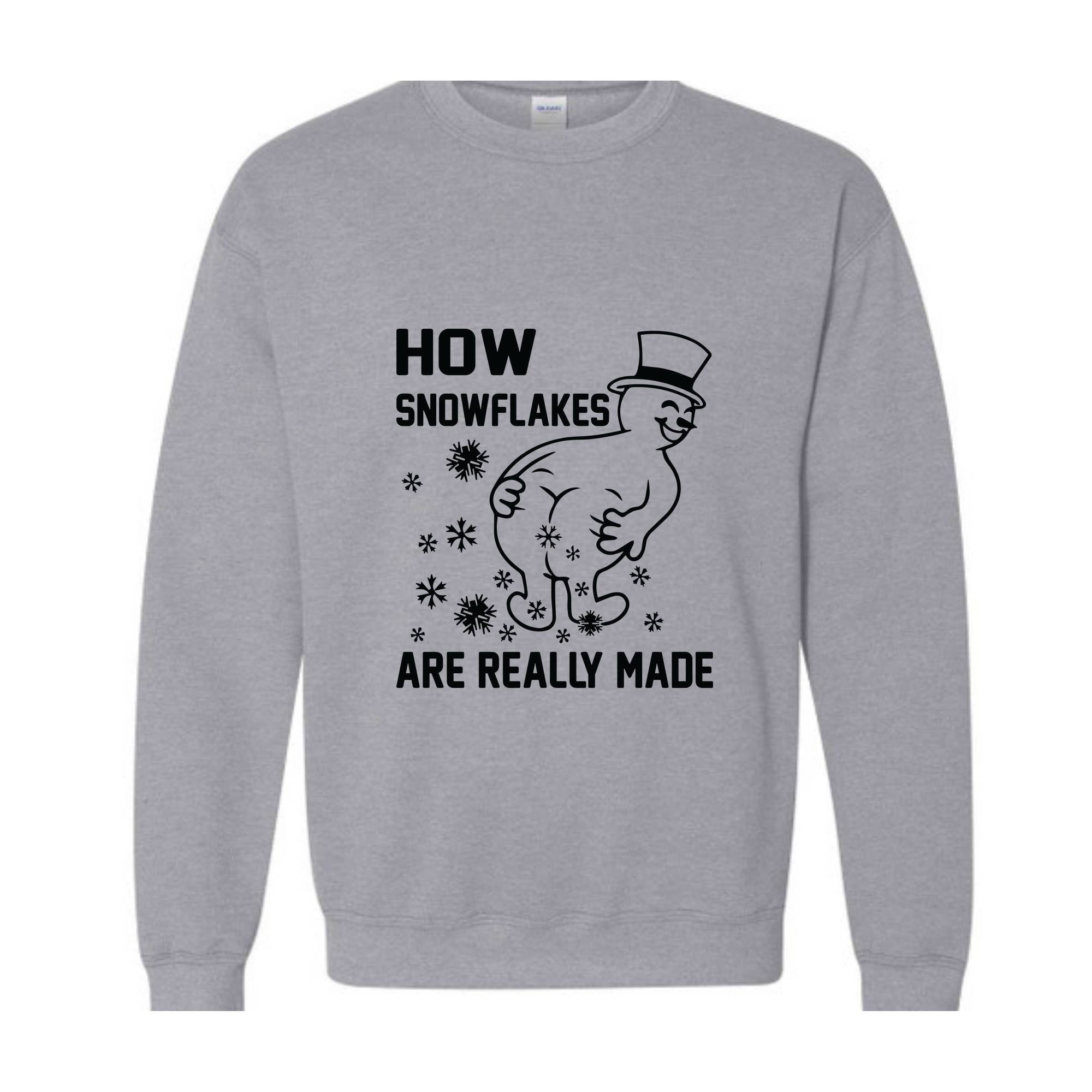 How Snowflakes Are Really Made Sweatshirt, Sarcastic Christmas Sweatshirt, Snowflakes Hoodie, Funny Holiday Sweatshirt