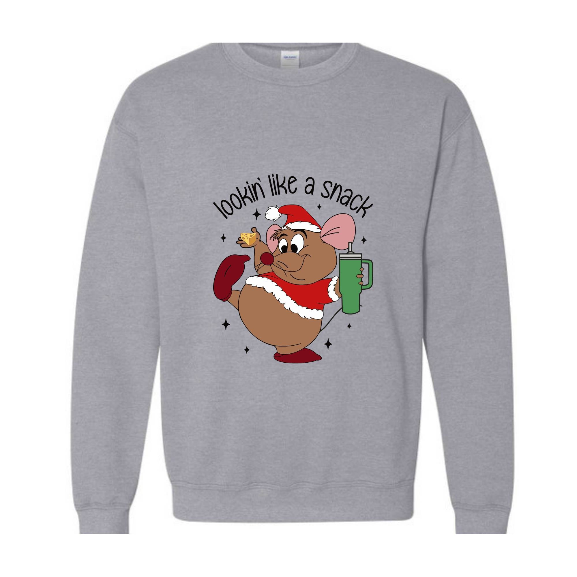 Lookin' Like A Snack Gus Christmas Sweatshirt, Funny Christmas Sweatshirt, Xmas Movie Sweater, Disneyland Christmas Sweatshirt