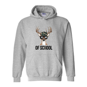 Oh School Hoodie, Bucked' 100 Days of School Hoodie, One hundred days of school, 100 days Hoodie, Deer Hoodie, 100th Day of School Gift