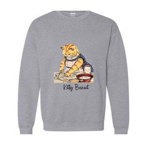 Kitty Biscuits Sweatshirt Cat Making Biscuits , Cat Sweatshirt , Cat Kneads Sweatshirt , Biscuits With Cat , Trendy Sweater