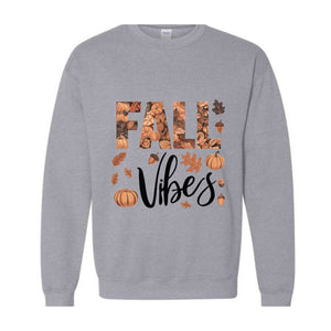 Fall Vibes Sweatshirt, Pumpkin Season Sweater, Thanksgiving Tshirt, Halloween Shirt, Fall Apparel, Autumn Sweat, Thanksgiving Gifts