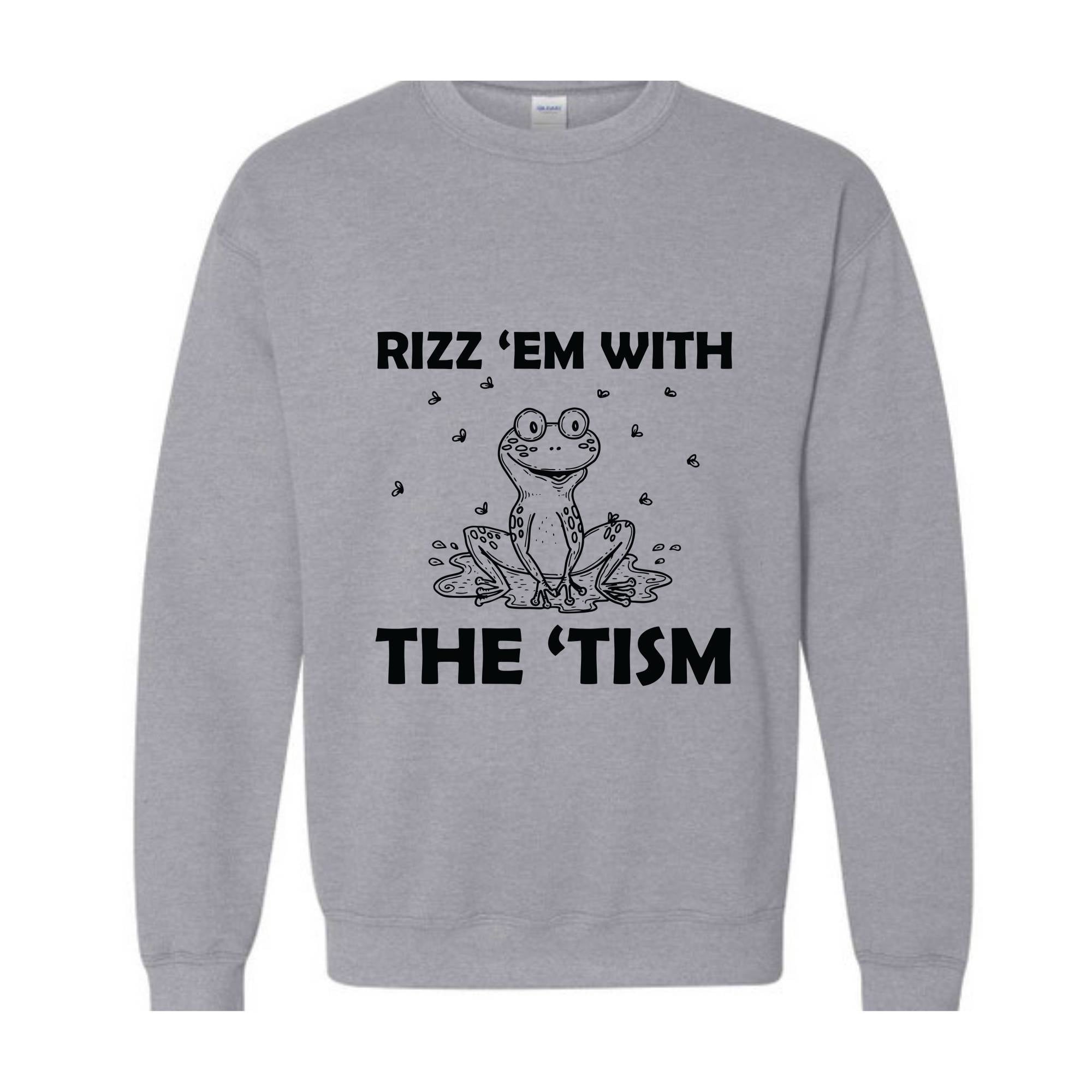 Rizz Em With The Tism Sweatshirt, Funny Frog Sweatshirt, Silly Frog Sweatshirt, Depression Sweatshirt, Funny Autism Sweatshirt