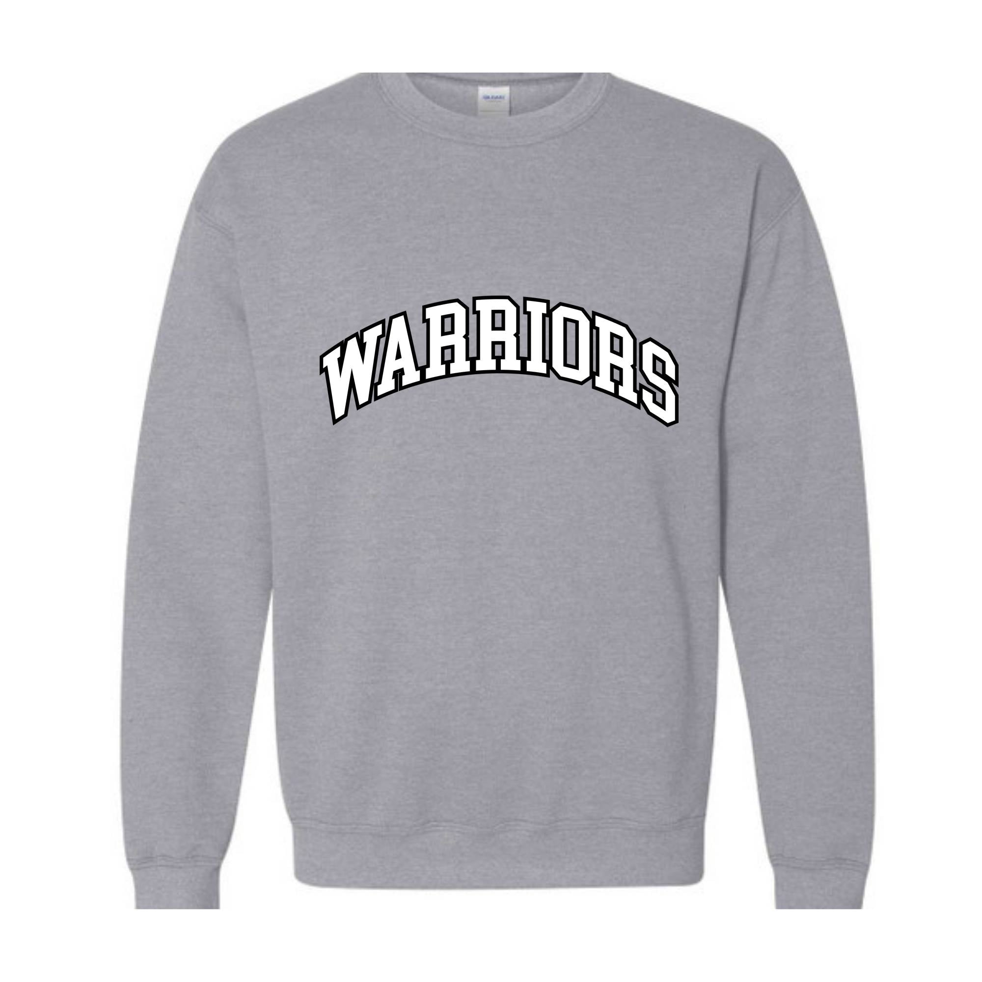 Team Mascot Sweatshirt, Warriors Team Sweatshirt, Warriors Football Sweatshirt, Football Fan Sweatshirt, Warriors School Spirit