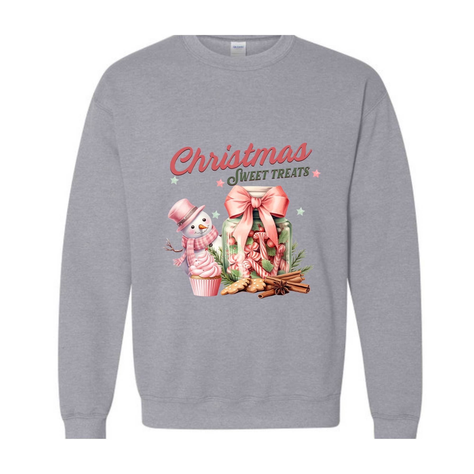 Christmas Sweat Treats Sweatshirt, Cute Christmas Sweatshirt, Christmas Gift, Christmas Party, Snowman Sweatshirt, Women Christmas