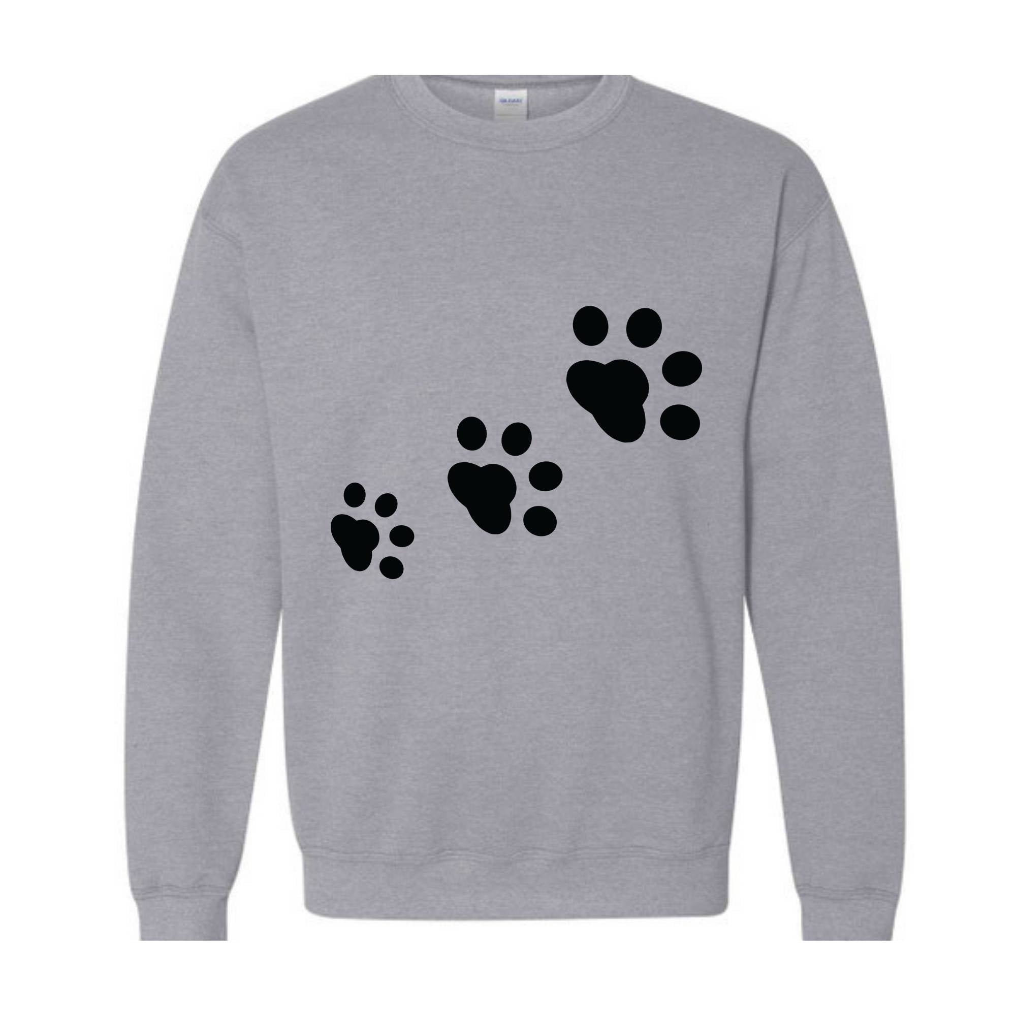 Custom Dog Name Sweatshirt, Dog Paws Sweater, Custom Dog Ears Sleeve Sweatshirt, Custom Pet , Pet Lovers Gift