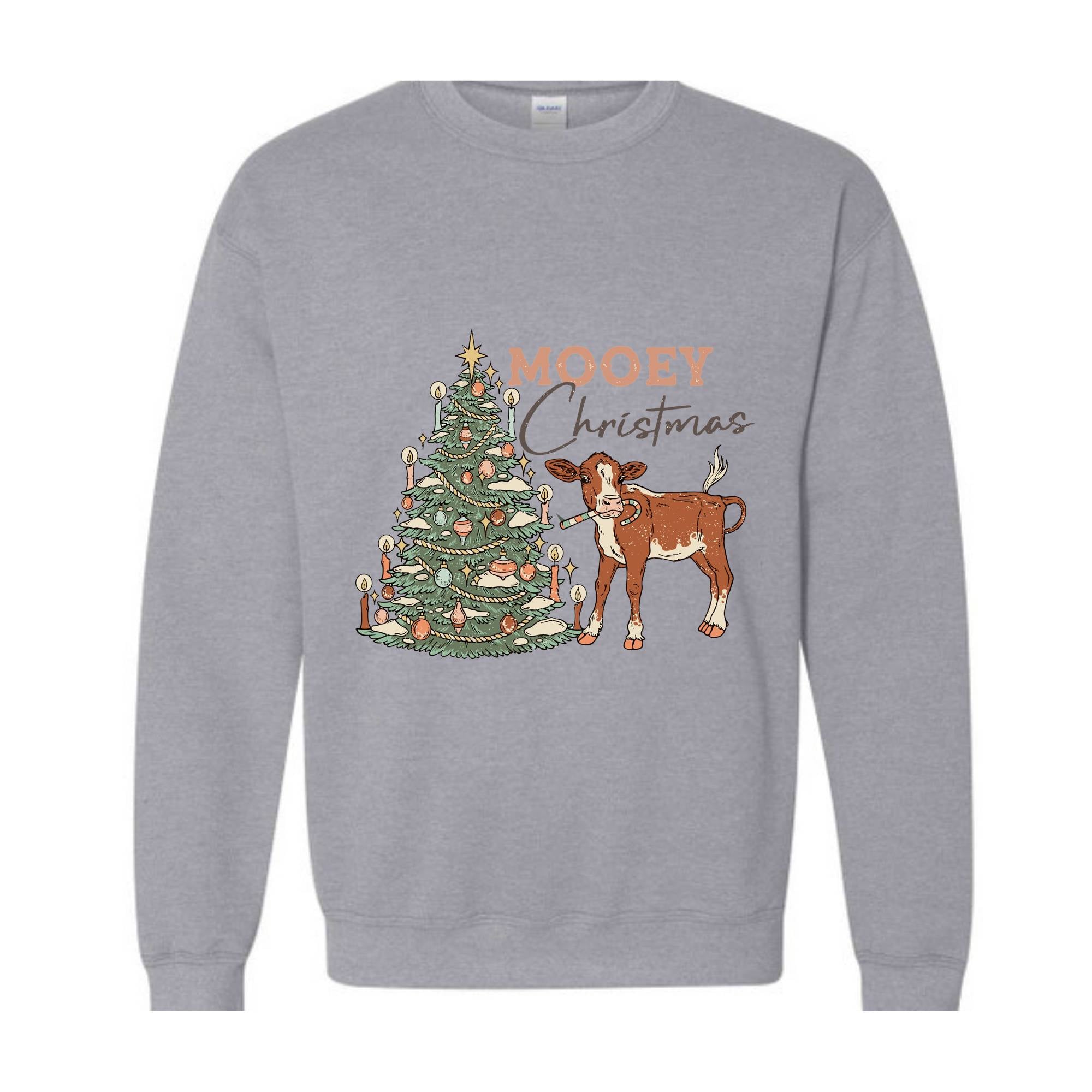 Mooey Christmas Sweatshirt, Western Christmas Sweatshirt, Cowboy Christmas Sweater, Country Christmas, Mooey Xmas