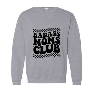 Badass Moms Club Sweat, Rock Moms Sweatshirt, Cool Moms Squad Shirt, Gothic Style Sweater, Rock n Roll Mama Pullover, Gift For Mom