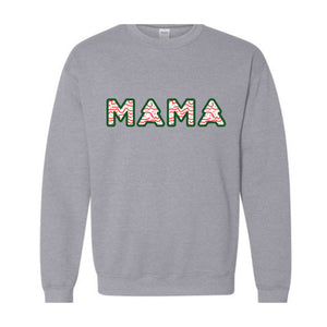 Christmas Mama Sweatshirt, Christmas Hoodie, Mama Sweatshirt, Tree Cake Mama Hoodie, Christmas Gift, Mom Hoodie, Funny Mom Tee