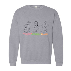 Custom Bunnies Grandma Sweatshirt, Easter Bunnies Sweatshirt, Gift For Grandma, Easter Bunny Hoodie, Cute Easter Sweater